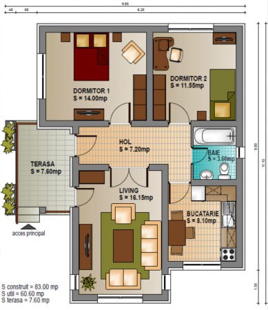 Plan parter, Sc=83mp